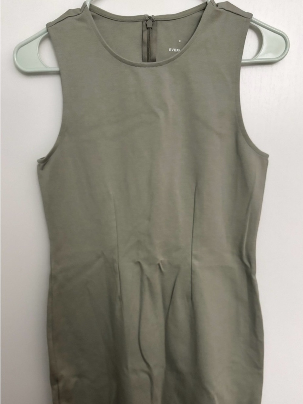 NWOT Everlane Sage Light Green Size Small The Dream '90s Shift Zipper Dress